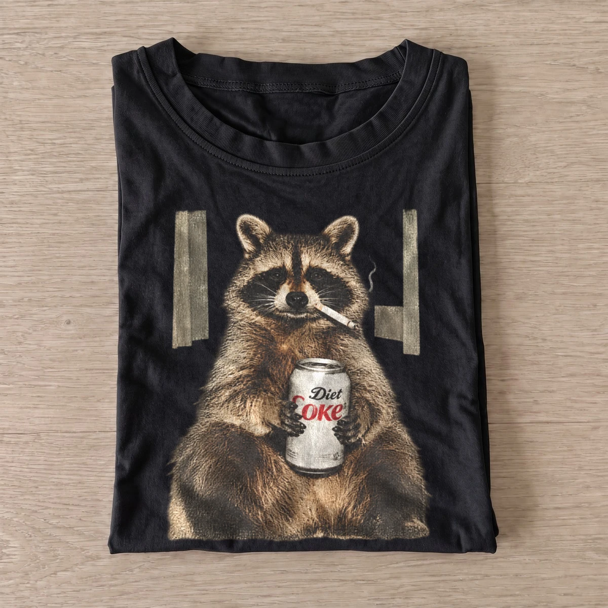Soda sipping raccoon graphic t shirt black20soda sipping raccoon.webp