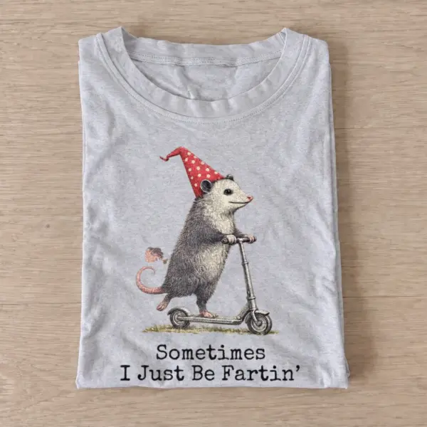 Sometimes i just be fartin party opossum t shirt gray20farting party opossum.webp