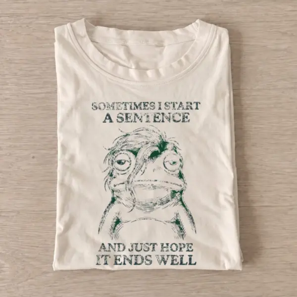 Sometimes i start a sentence frog t shirt sand20unfinished sentence frog.webp