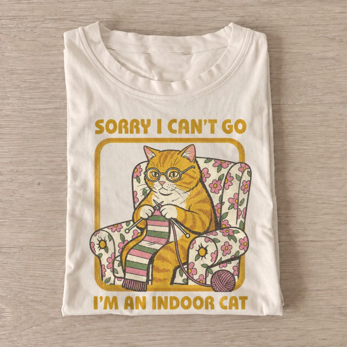 Sorry i cant go im an indoor cat t shirt sand20indoor cat.webp