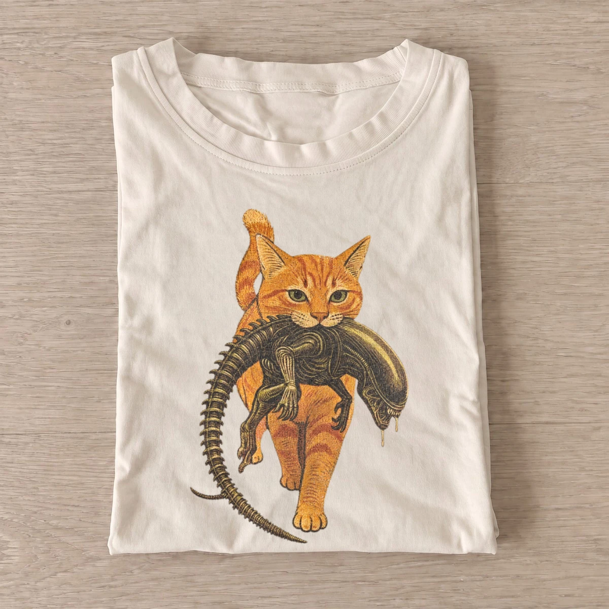 Space monster cat graphic t shirt sand20space monster cat.webp