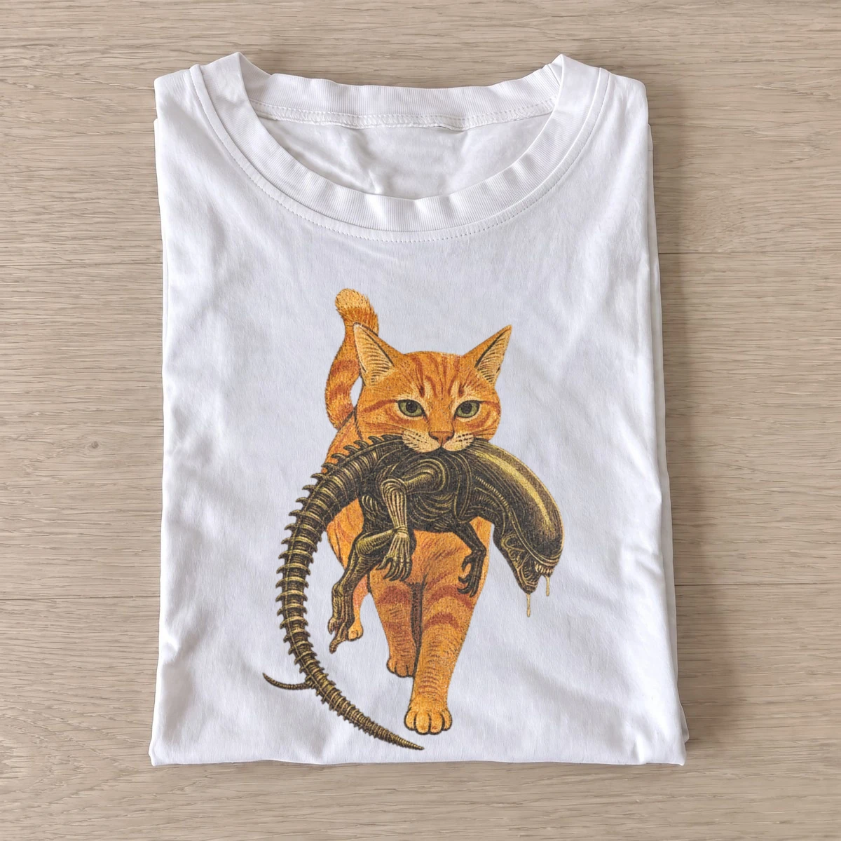 Space monster cat graphic t shirt white20space monster cat.webp