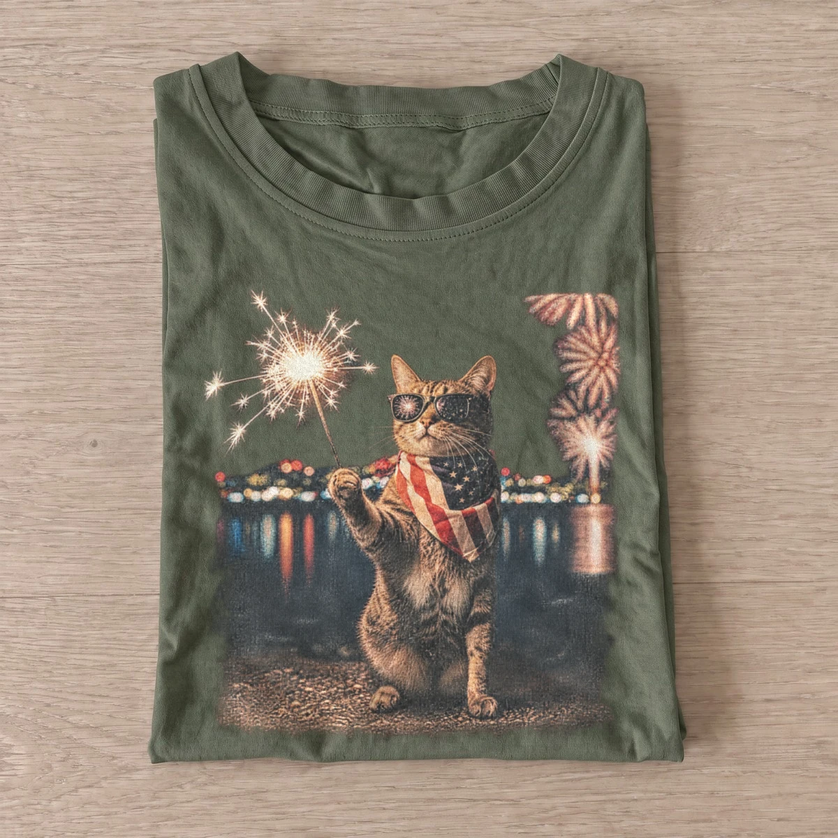 Sparkler patriot cat t shirt olive20sparkler patriot cat.webp