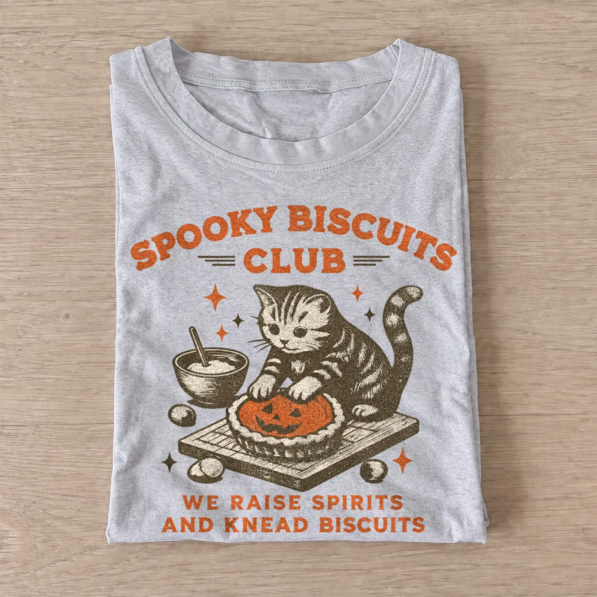 Spooky biscuits club cat t shirt gray20spooky biscuit club.webp