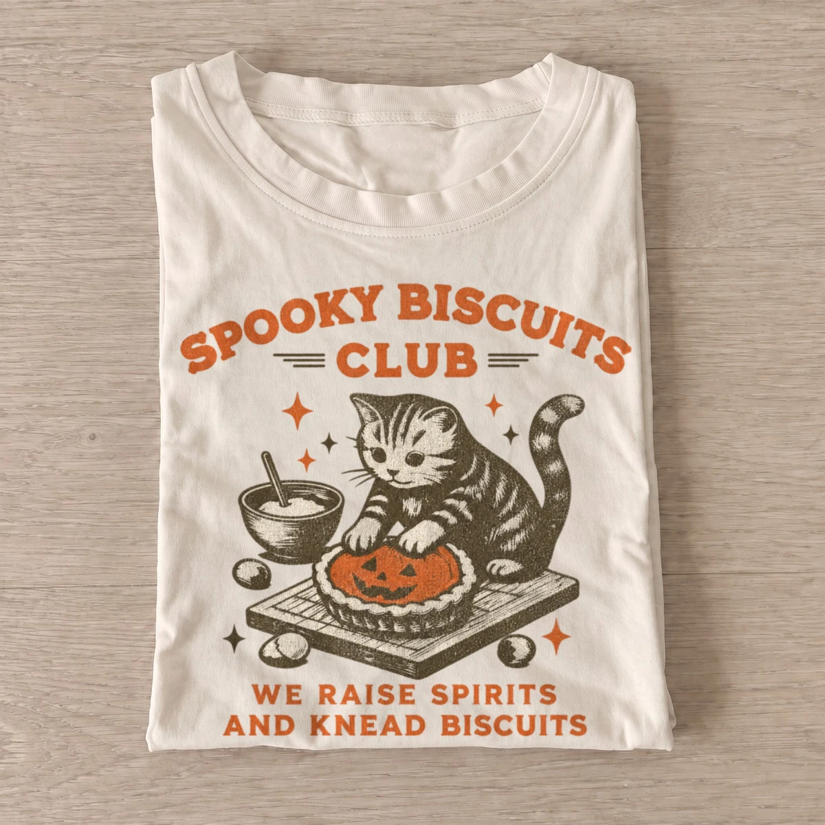 Spooky biscuits club cat t shirt sand20spooky biscuit club.webp