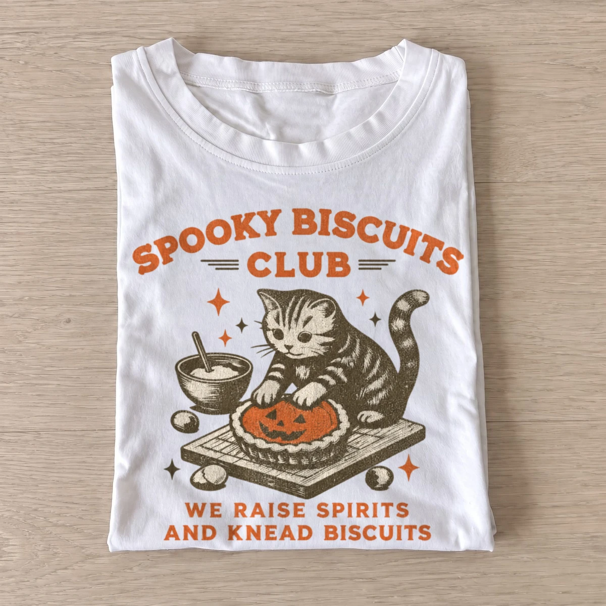 Spooky biscuits club cat t shirt white20spooky biscuit club.webp