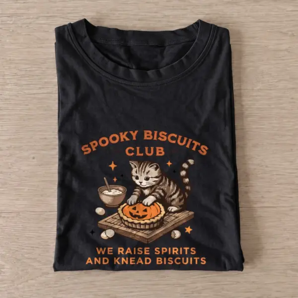 Spooky biscuits club t shirt black20spooky biscuits club.webp