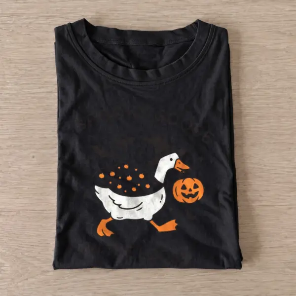 Spooky goose on the loose t shirt black20spooky goose on the loose.webp