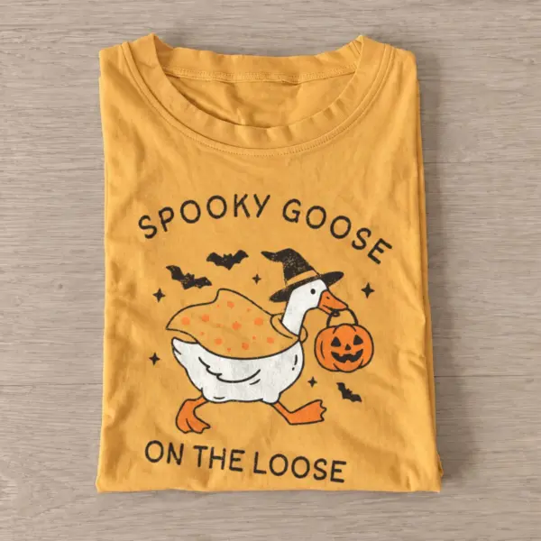 Spooky goose on the loose t shirt gold20spooky goose on the loose.webp