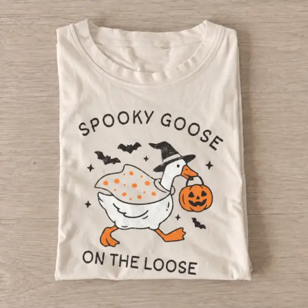 Spooky goose on the loose t shirt sand20spooky goose on the loose.webp