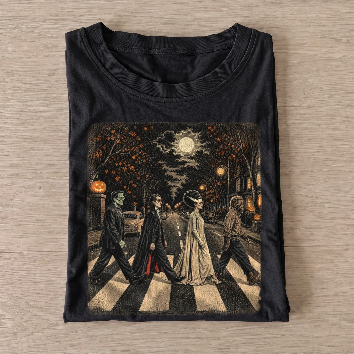 Spooky monster crosswalk halloween t shirt black20spooky crosswalk.webp