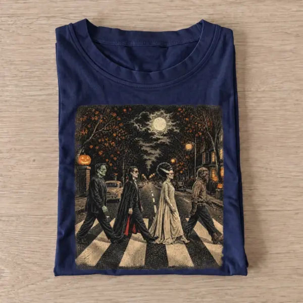 Spooky monster crosswalk halloween t shirt navy20spooky crosswalk.webp