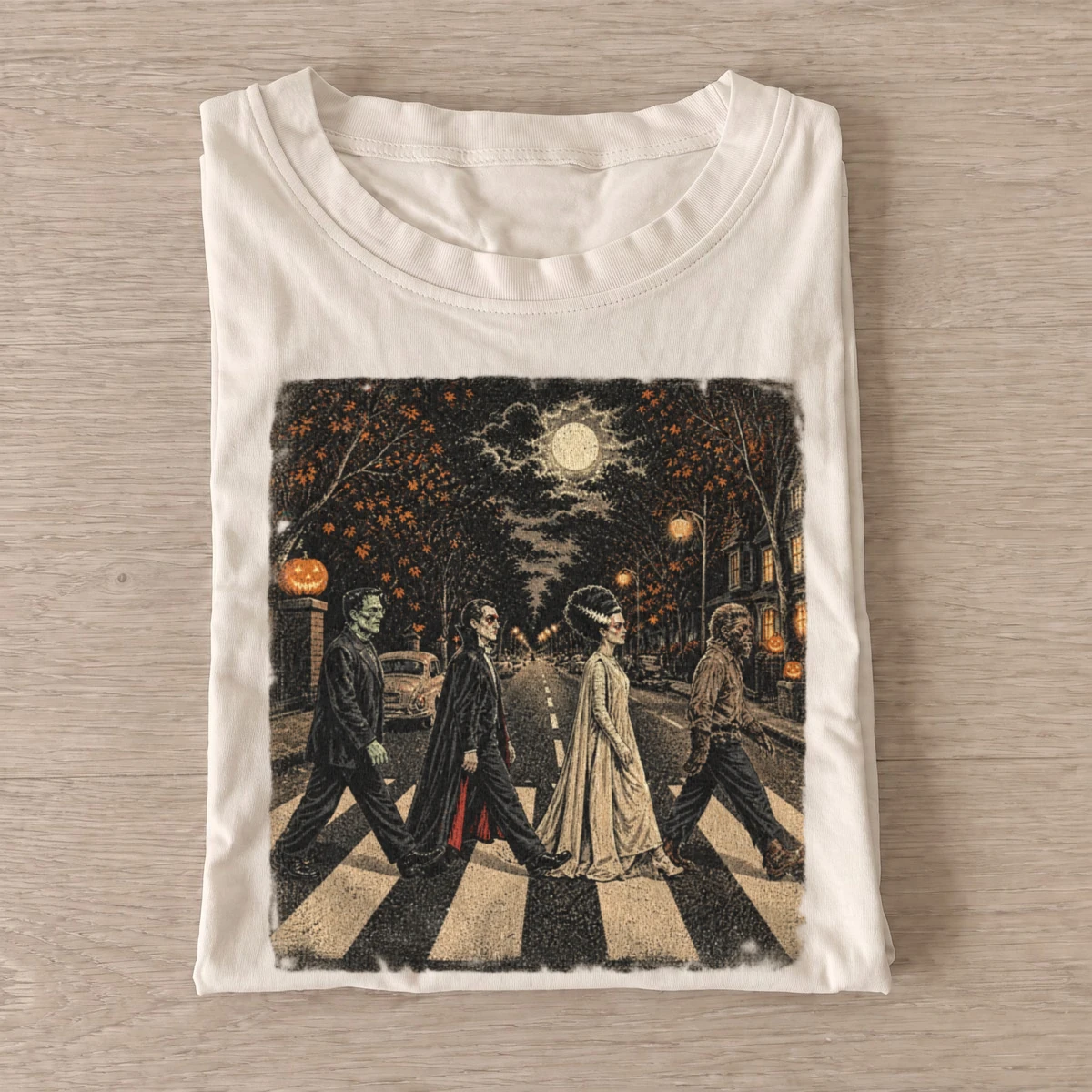 Spooky monster crosswalk halloween t shirt sand20spooky crosswalk.webp
