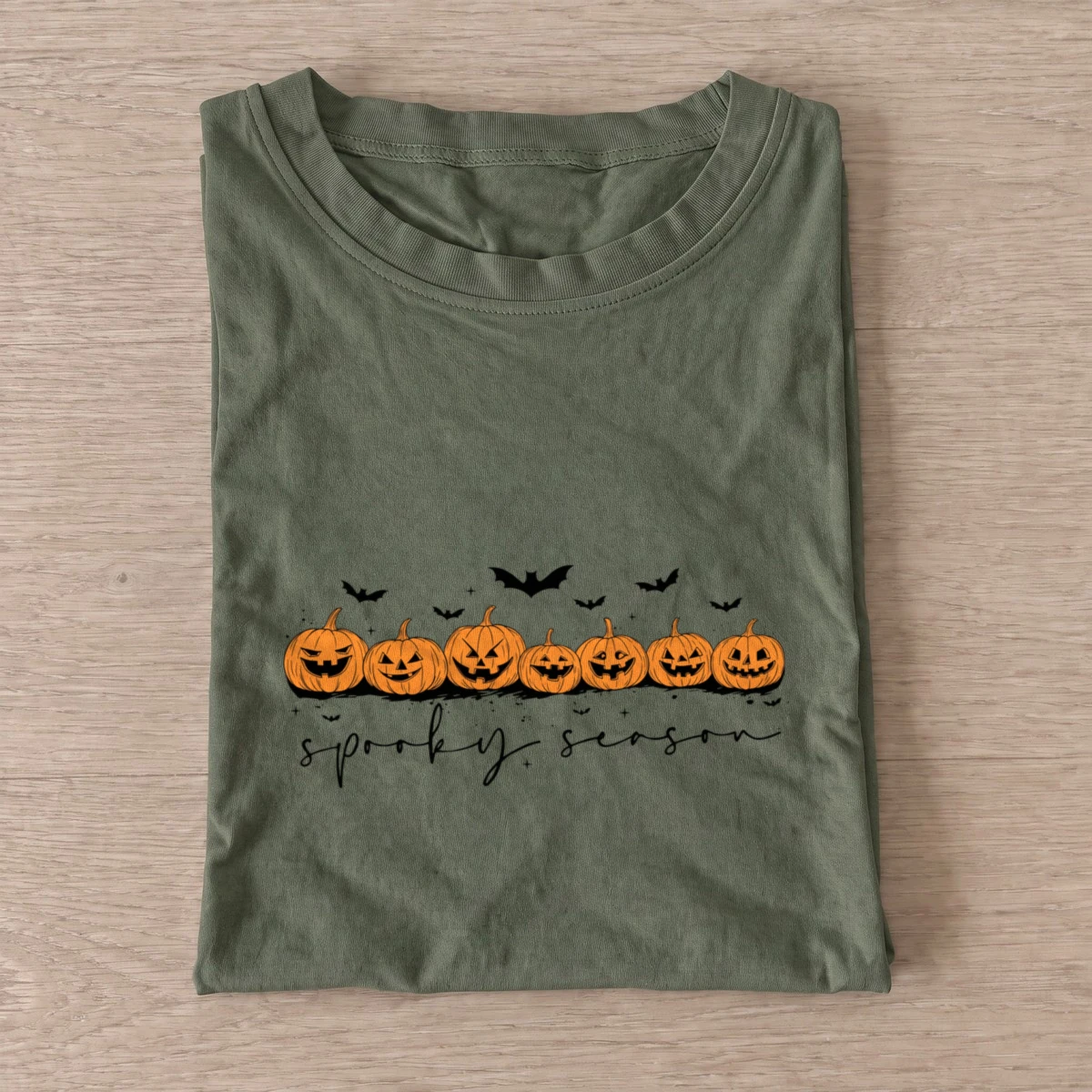 Spooky season pumpkins t shirt olive20spooky season pumpkins.webp