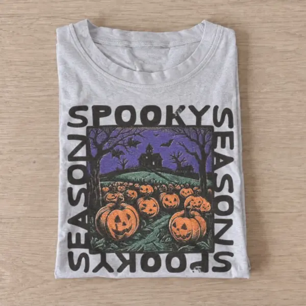 Spooky season purple pumpkin night t shirt gray20purple pumpkin night.webp