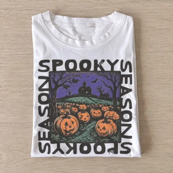 Spooky season purple pumpkin night t shirt white20purple pumpkin night.webp