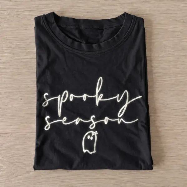 Spooky season script ghost t shirt black20spooky season script.webp
