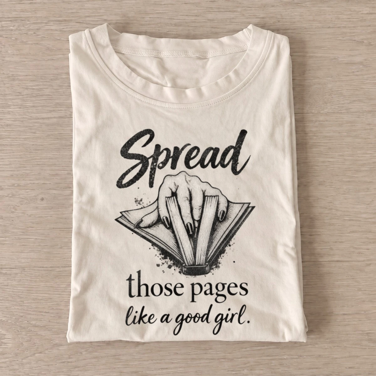 Spread those pages like a good girl t shirt sand20spread those pages.webp