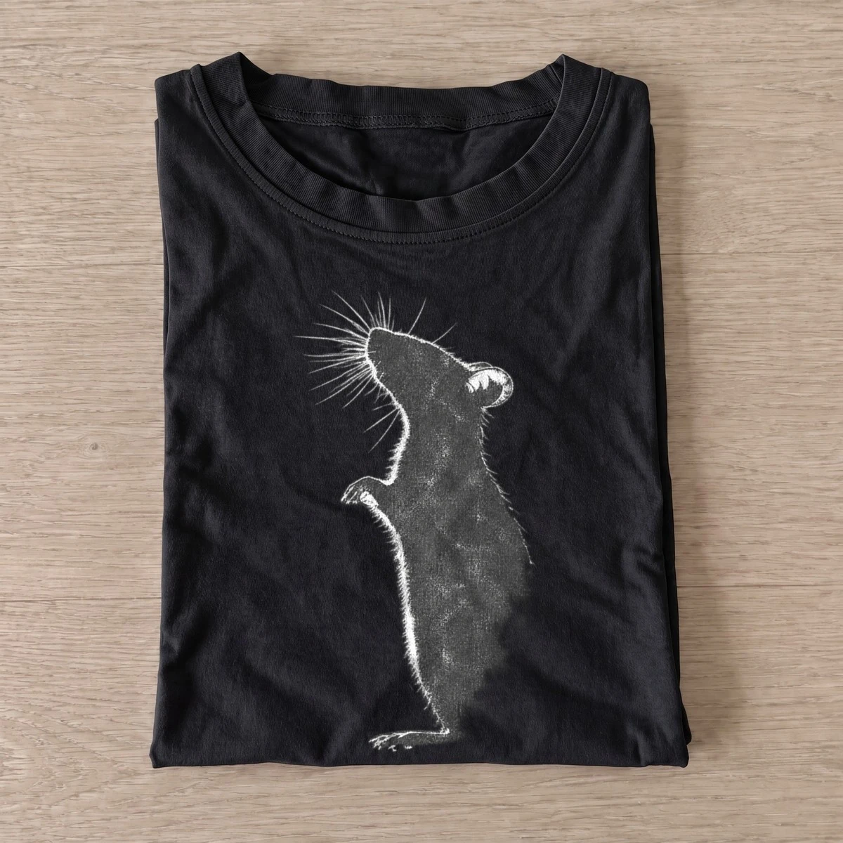 Standing upright rat t shirt black20upright rat.webp