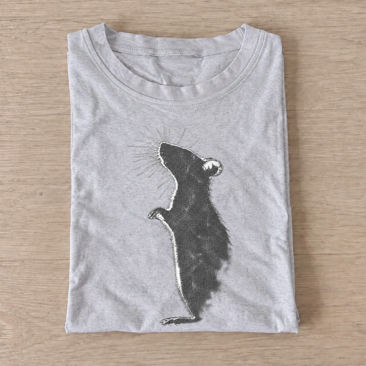 Standing upright rat t shirt gray20upright rat.webp