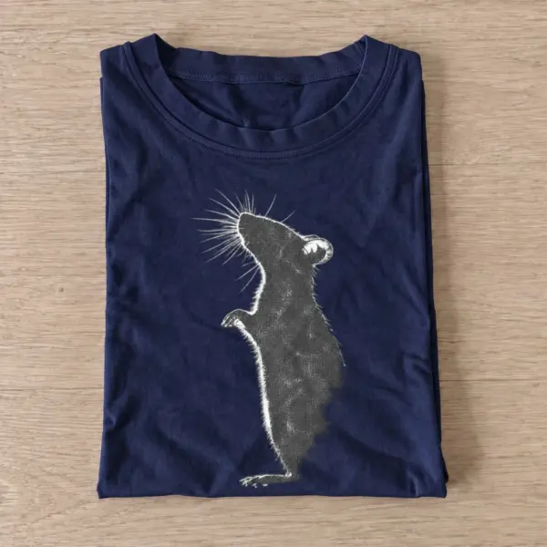 Standing upright rat t shirt navy20upright rat.webp