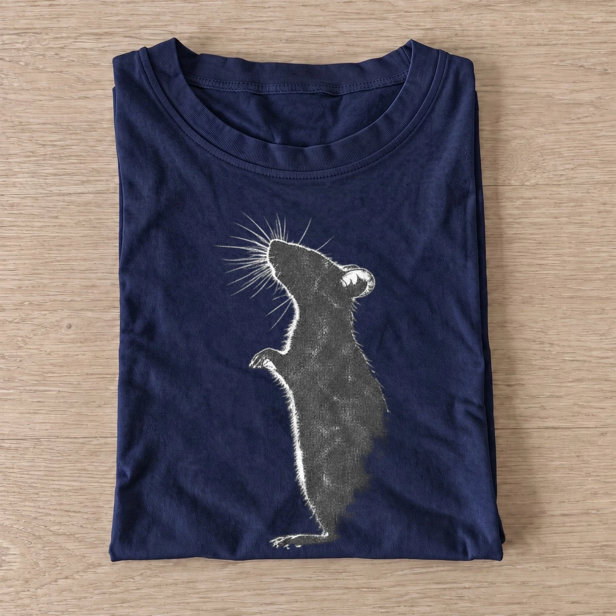 Standing upright rat t shirt navy20upright rat.webp
