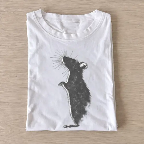 Standing upright rat t shirt white20upright rat.webp