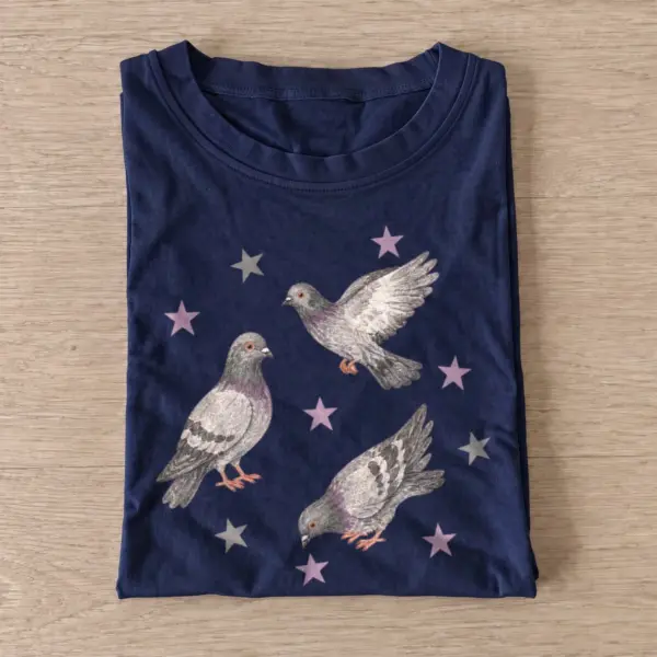 Star pigeons t shirt navy20star pigeons.webp
