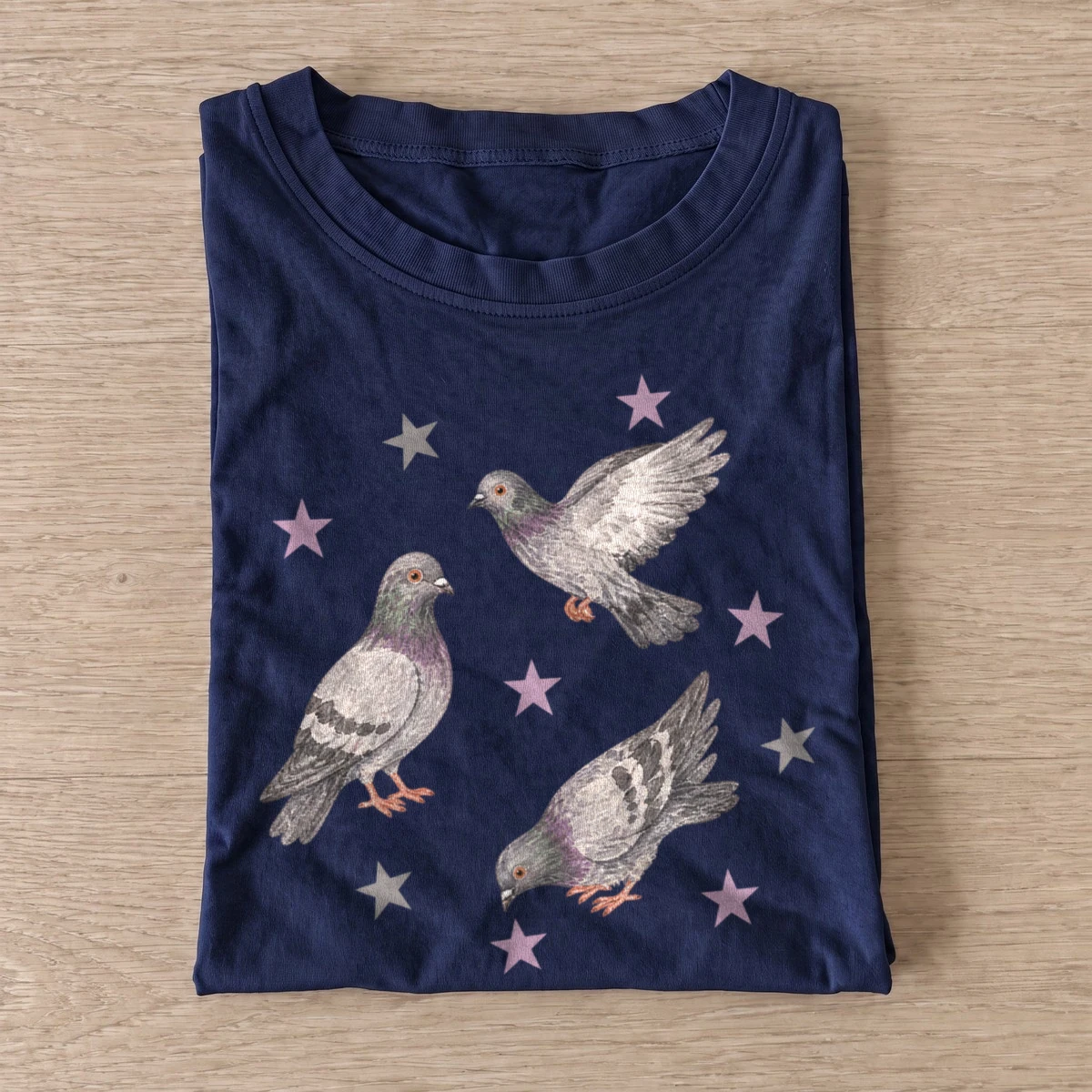 Star pigeons t shirt navy20star pigeons.webp