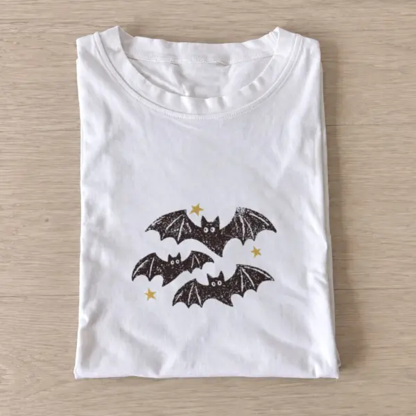 Starry bat trio t shirt white20starry bat trio.webp