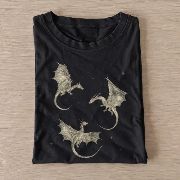 Starry dragon trio t shirt black20starry dragon trio.webp