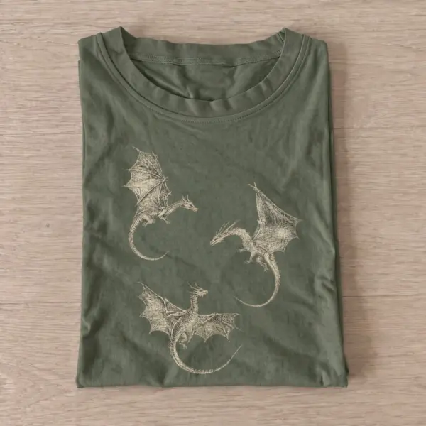 Starry dragon trio t shirt olive20starry dragon trio.webp