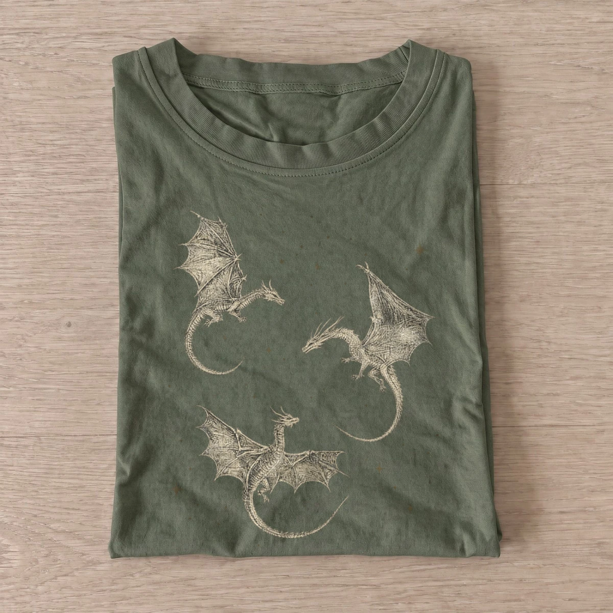 Starry dragon trio t shirt olive20starry dragon trio.webp