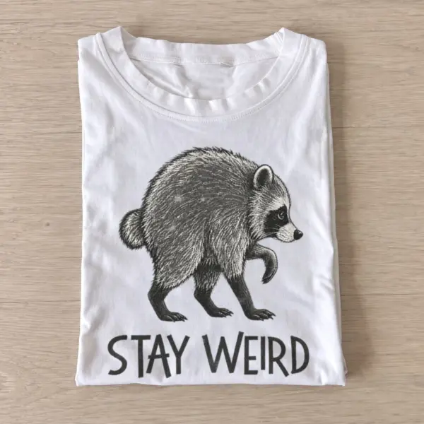 Stay weird bear t shirt white20stay weird bear.webp