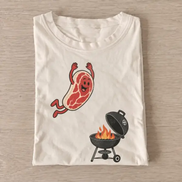 Steak diving bbq graphic t shirt sand20steak diving.webp