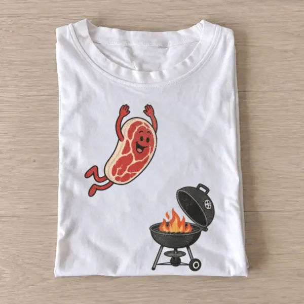 Steak diving bbq graphic t shirt white20steak diving.webp