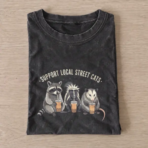 Street cats boba vintage t shirt washed20black20street cats boba.webp