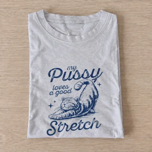 Stretching cat slogan t shirt gray20stretching cat slogan.webp