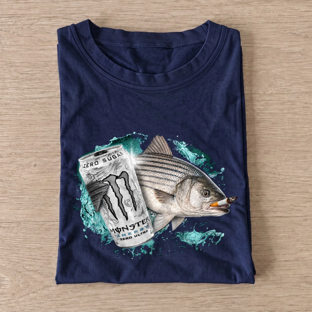 Striped bass energy t shirt navy20striped bass energy.webp