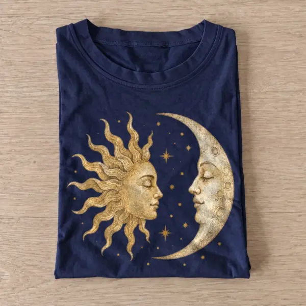 Sun moon gaze celestial t shirt navy20sun moon gaze.webp