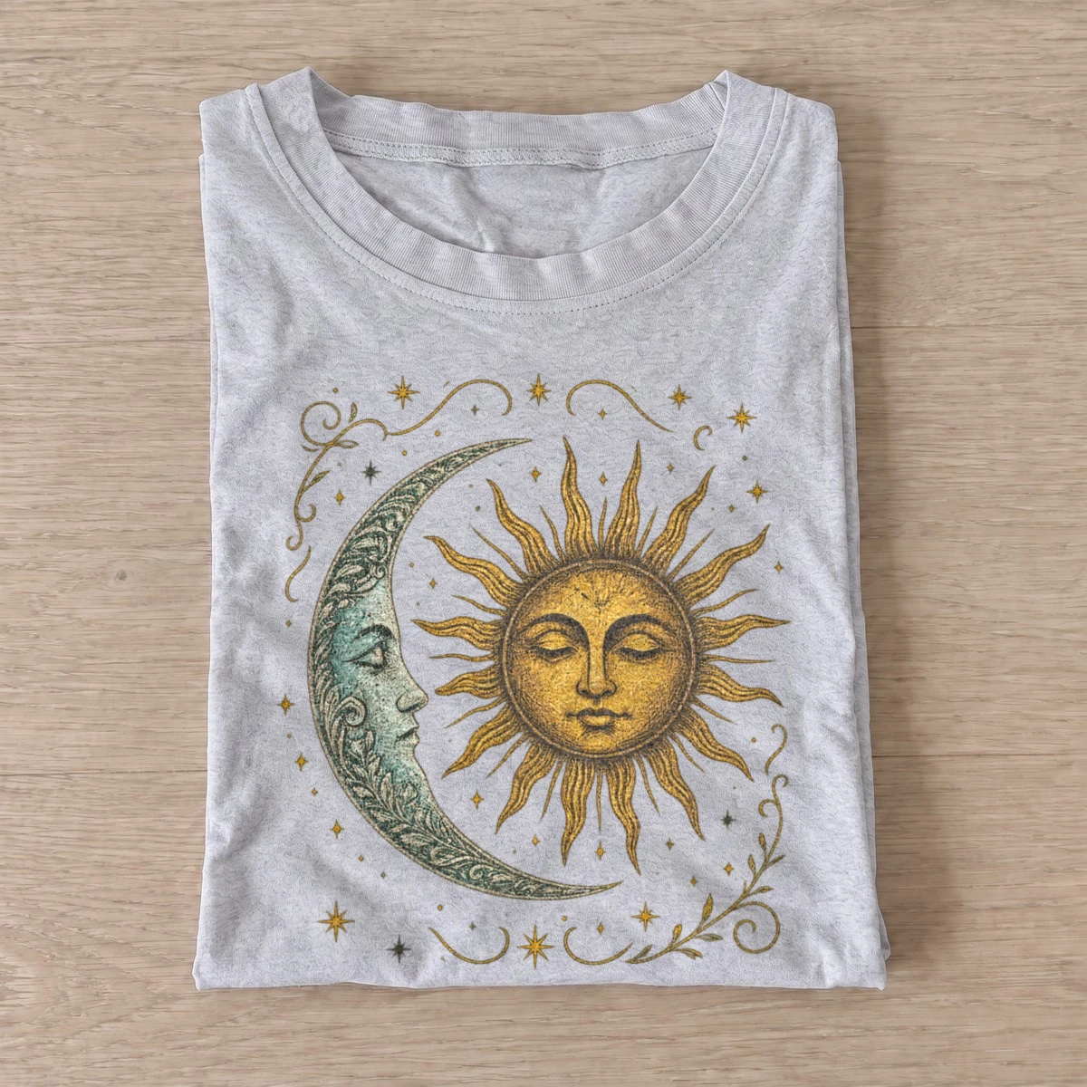 Sun and moon embrace celestial t shirt gray20sun moon embrace.webp