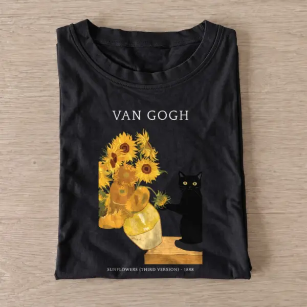 Sunflower cat t shirt black20sunflower cat.webp