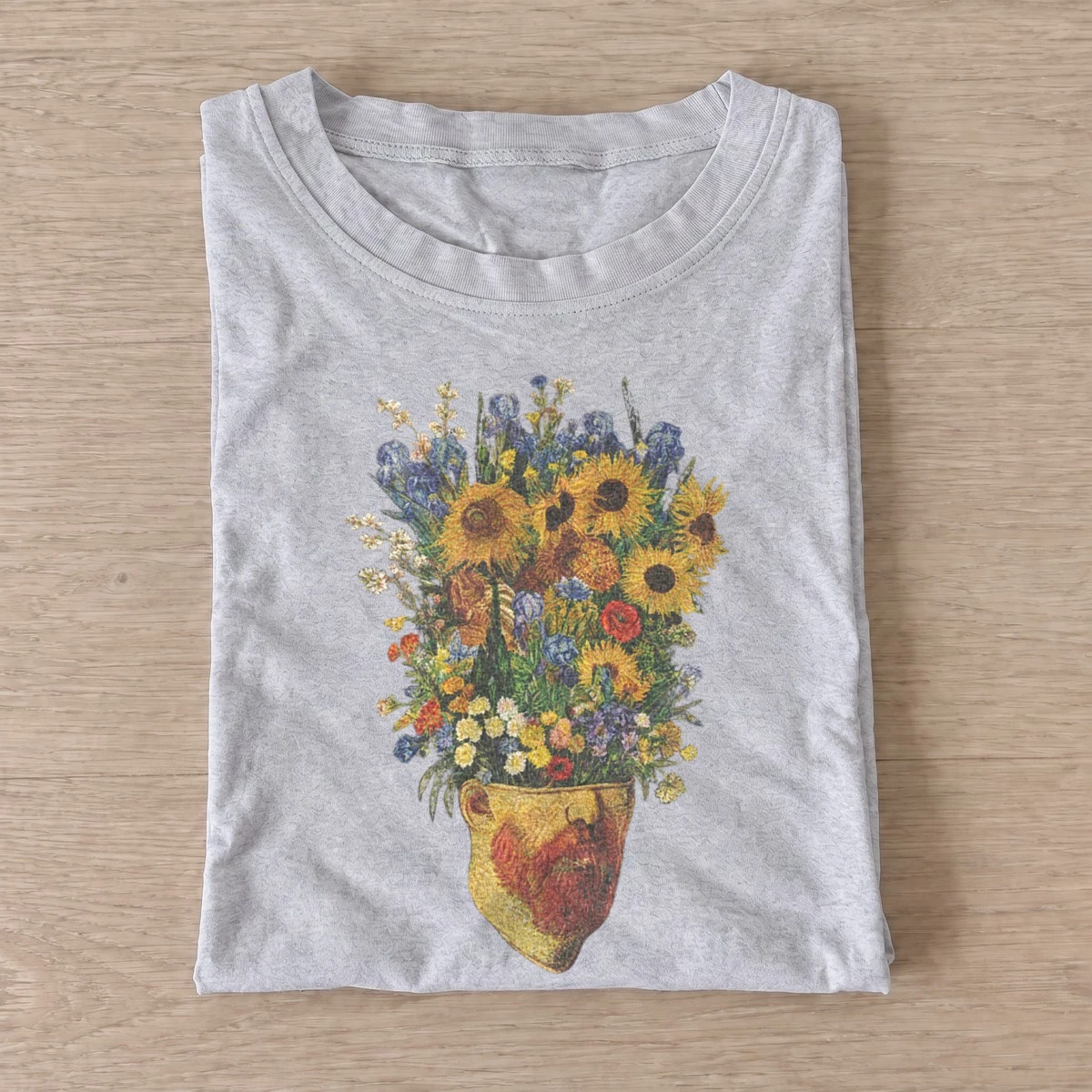 Sunflower garden vase t shirt gray20sunflower garden vase.webp