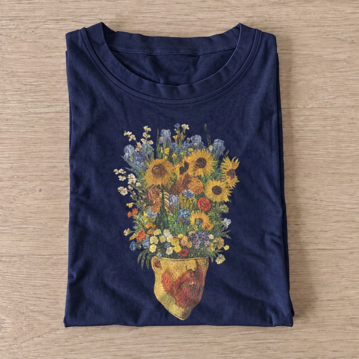 Sunflower garden vase t shirt navy20sunflower garden vase.webp