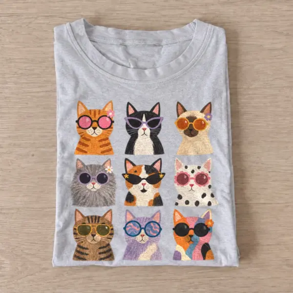 Sunglasses cat club t shirt gray20sunglasses cat club.webp