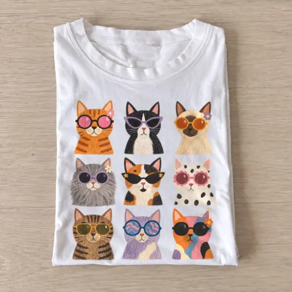 Sunglasses cat club t shirt white20sunglasses cat club.webp