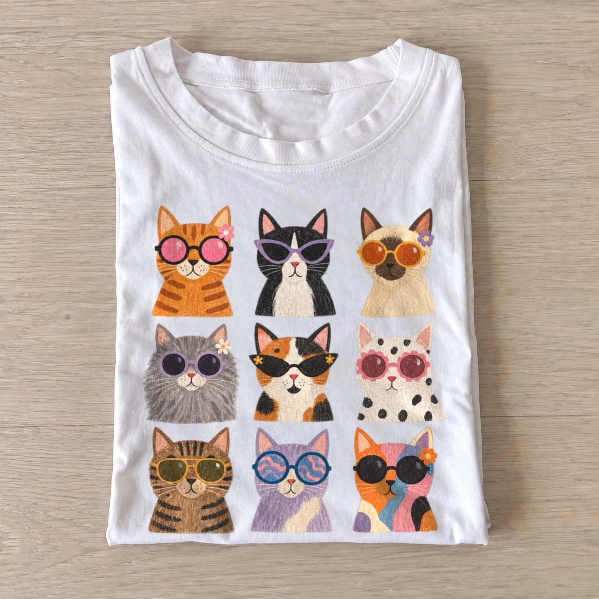 Sunglasses cat club t shirt white20sunglasses cat club.webp