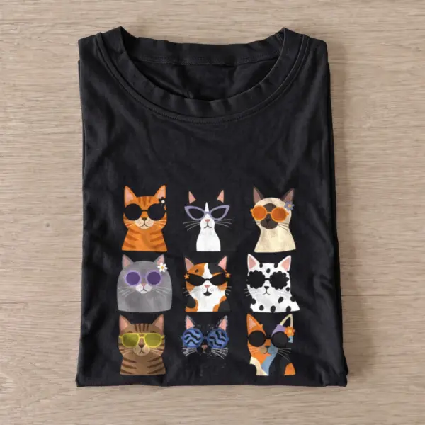Sunglasses cat portraits t shirt black20sunglasses cat portraits.webp