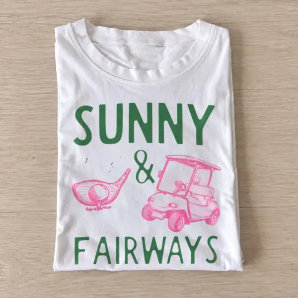 Sunny fairways golf graphic t shirt white20sunny fairways.webp
