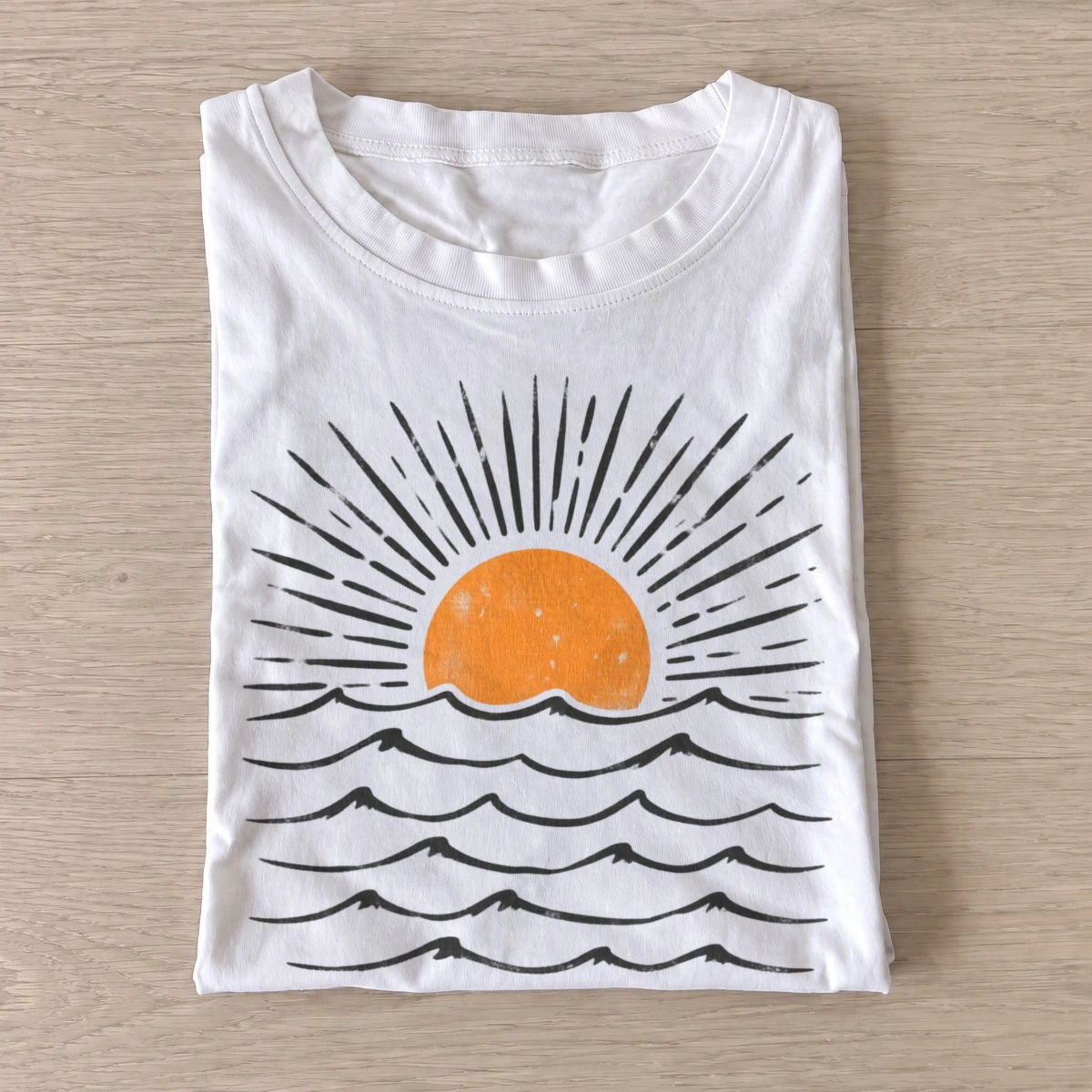 Sunset waves graphic t shirt white20sunset waves.webp